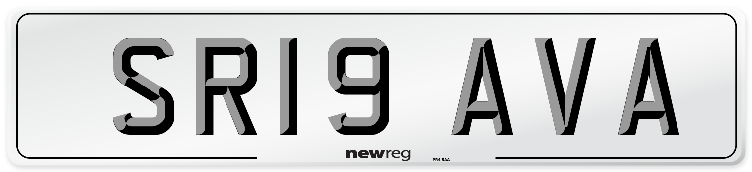 SR19 AVA Number Plate from New Reg